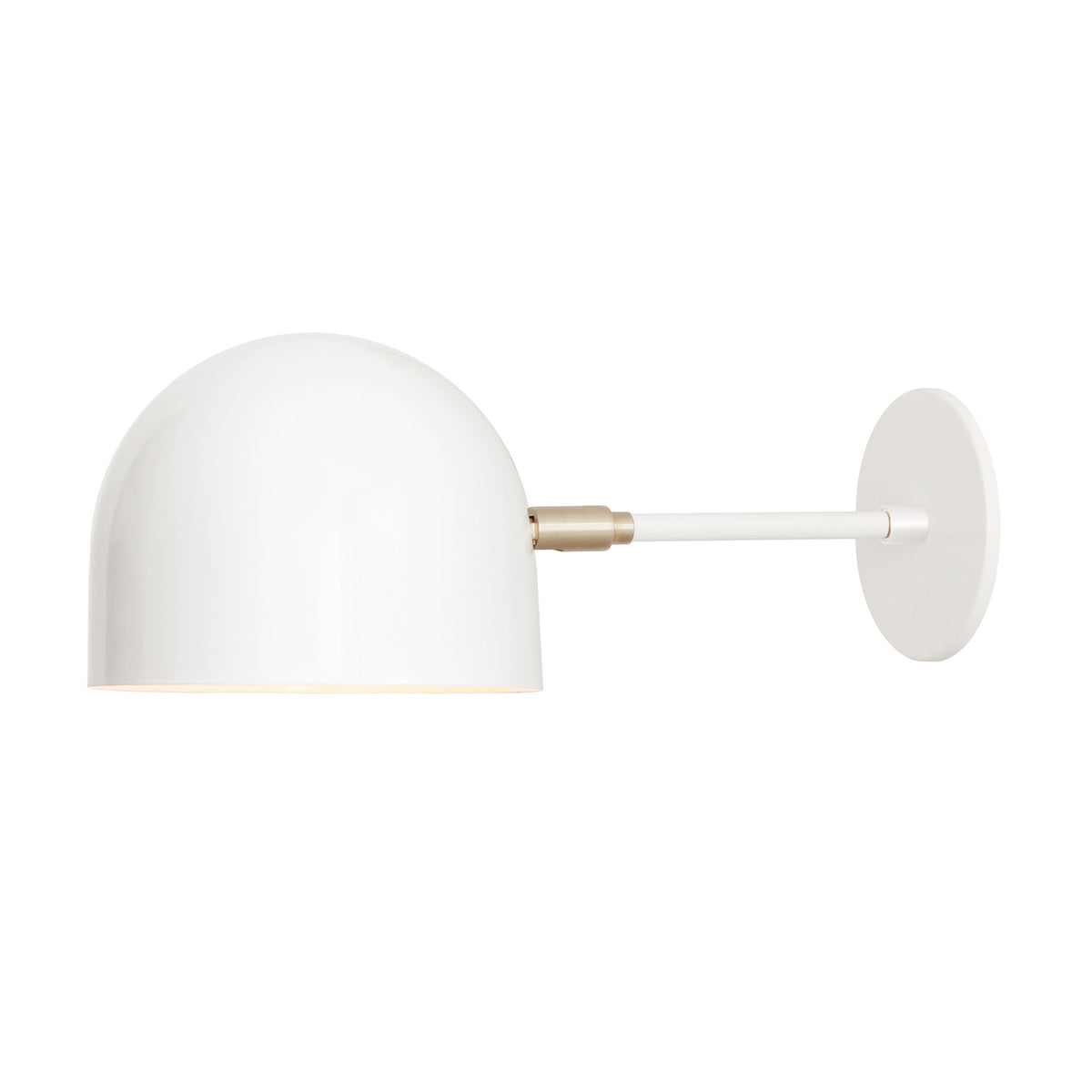 Amélie Sconce 8" Shown in White with Brass