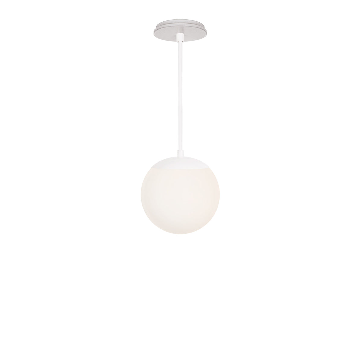 Alto Rod 8” Opal shown in White with a Brownstone White Star Ceramic Canopy