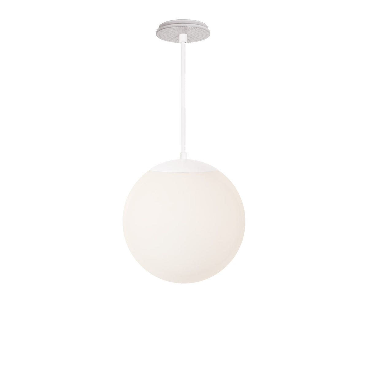 Alto Rod 12” Opal shown in White with a Brownstone White Sunflower Ceramic Canopy