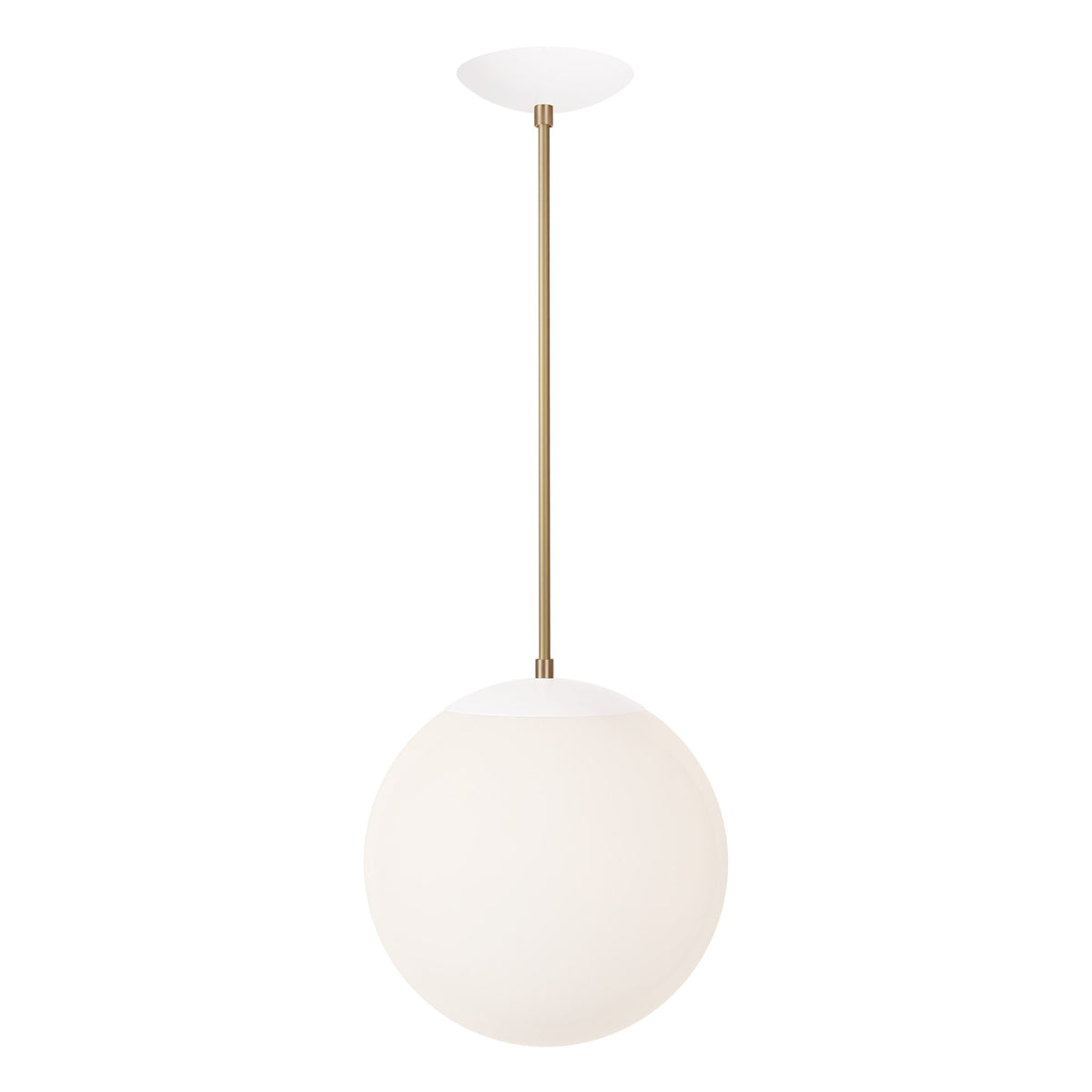 Alto Rod 12” Opal shown in White with Brass