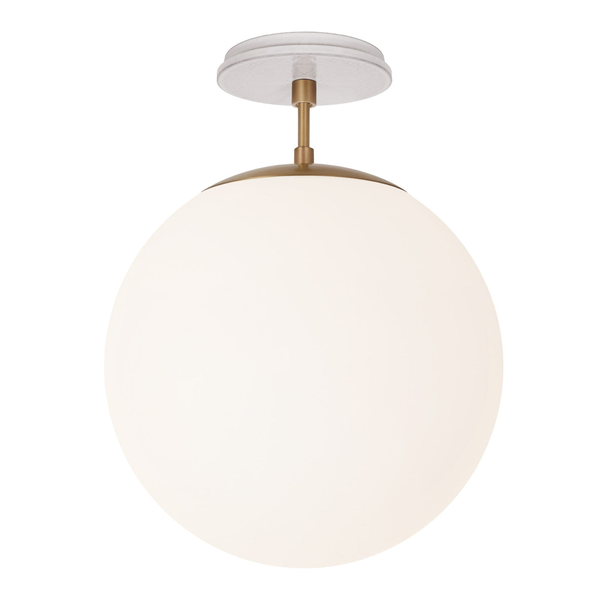Alto Surface 12” shown in Heirloom Brass with a Brownstone White Star Ceramic Canopy