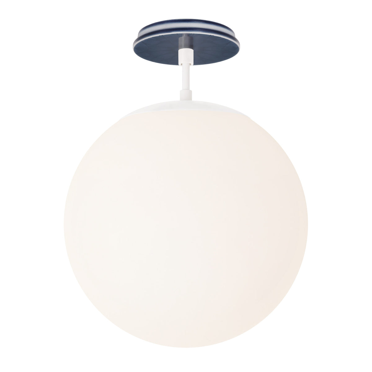 Alto Surface 12” shown in White with an Indigo Blue Star Ceramic Canopy