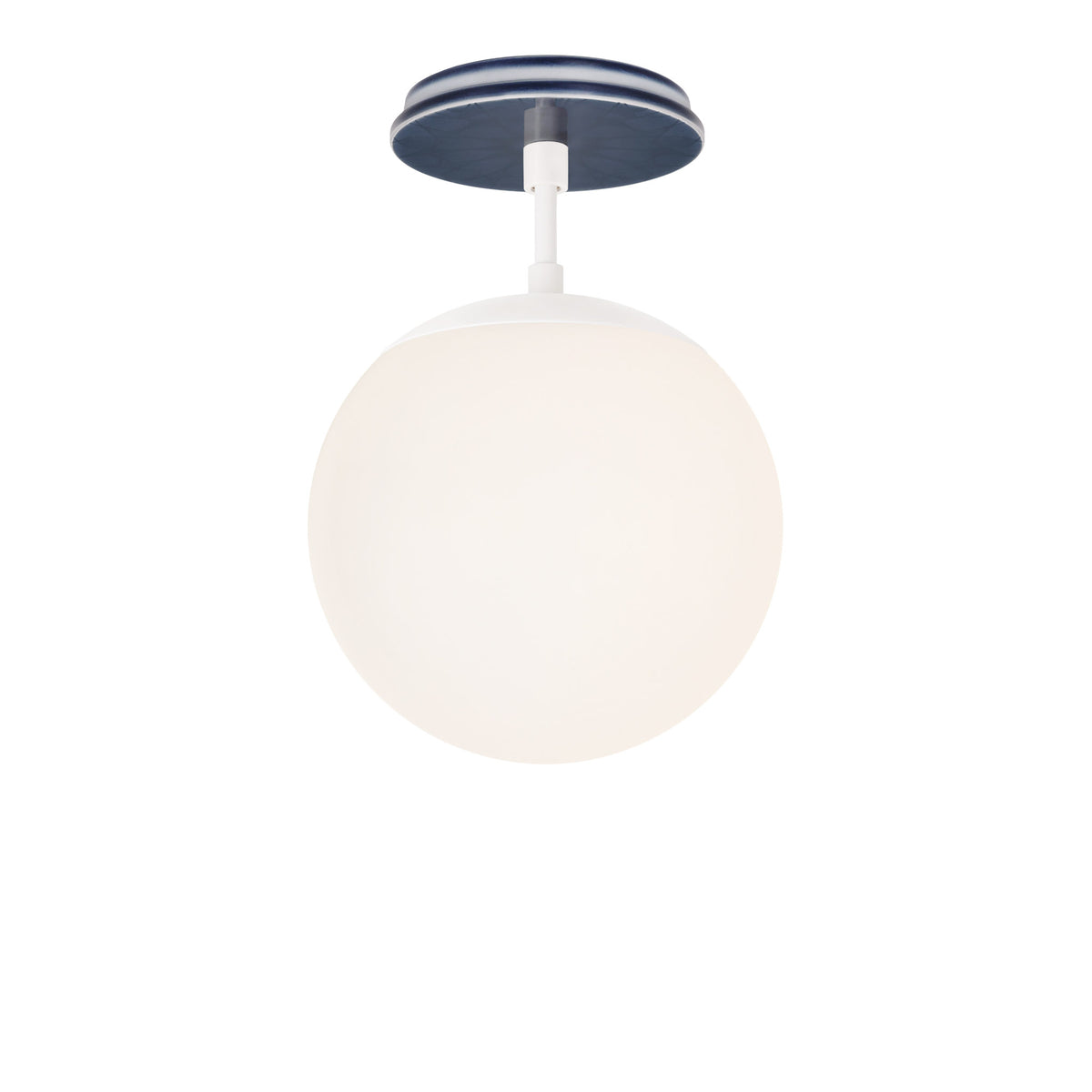 Alto Surface 8" shown in White with an Indigo Blue Star Ceramic Canopy