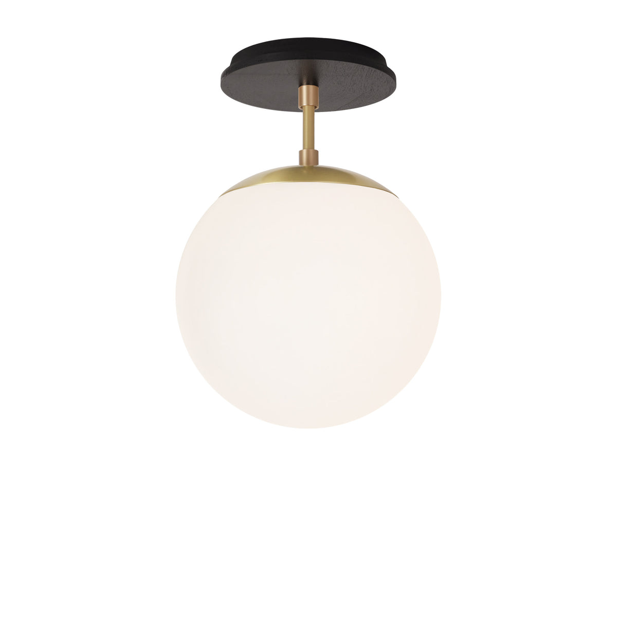 Alto Surface 8" shown in Brass with a Black Stained Wood Canopy
