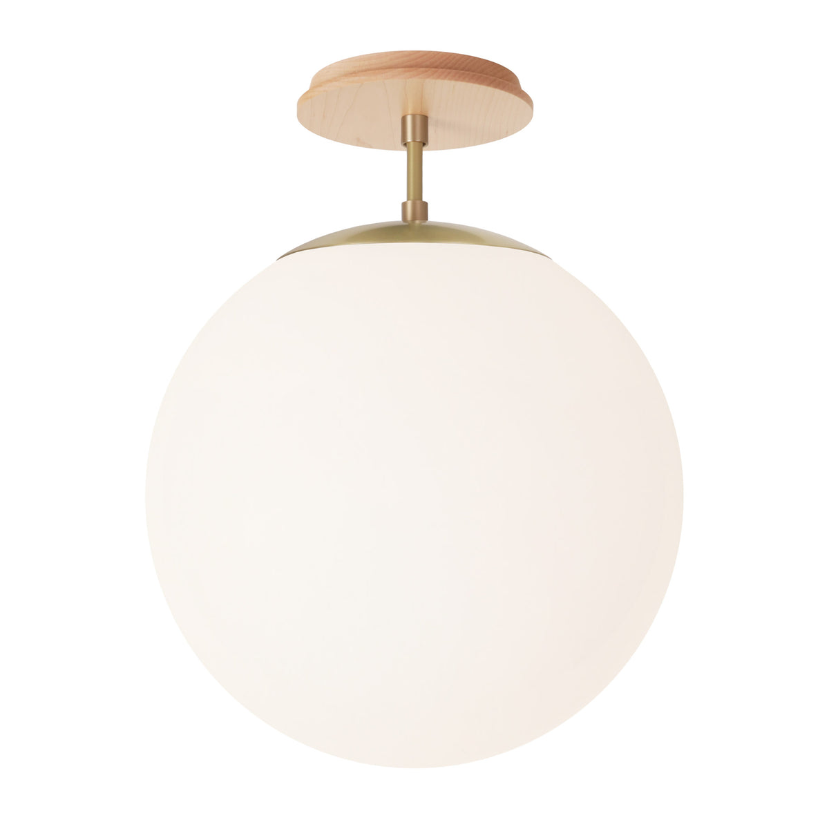 Alto Surface 12” shown in Brass with a Maple Wood Canopy