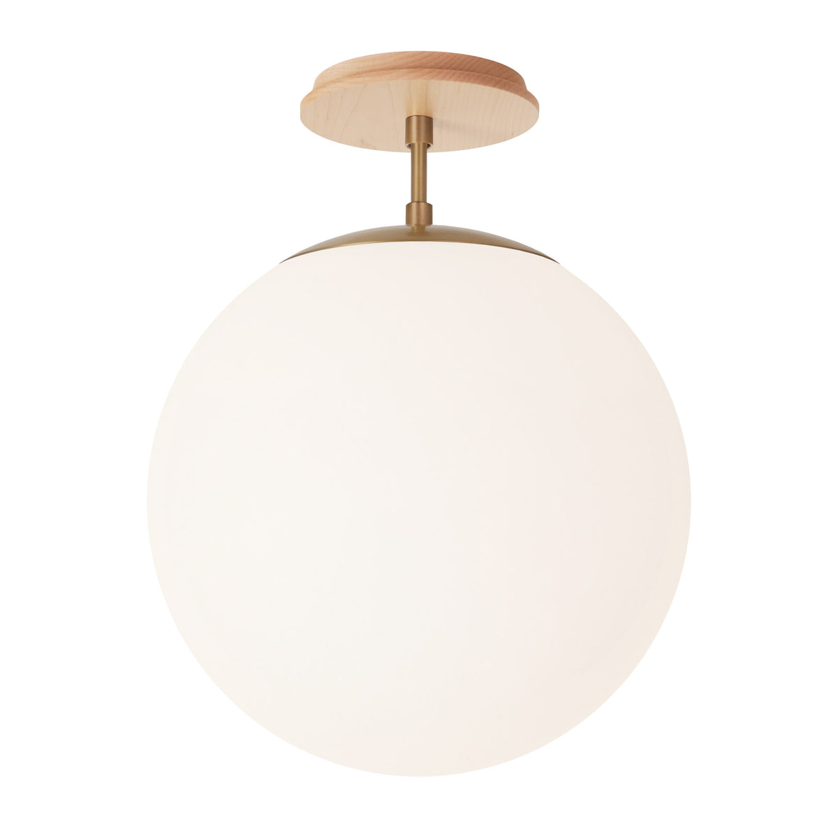 Alto Surface 12” shown in Heirloom Brass with a Maple Wood Canopy
