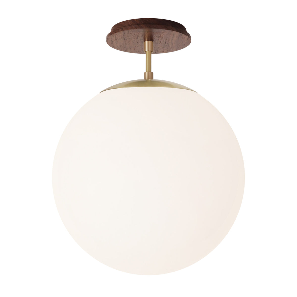 Alto Surface 12” shown in Brass with a Walnut Wood Canopy