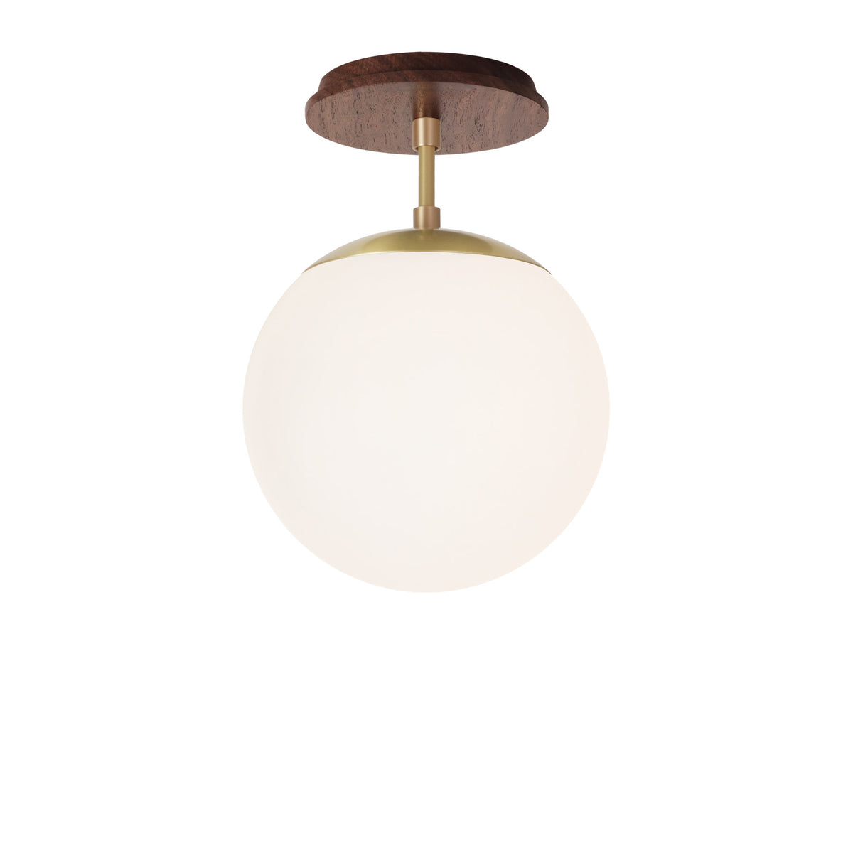 Alto Surface 8" shown in Brass with a Walnut Wood Canopy