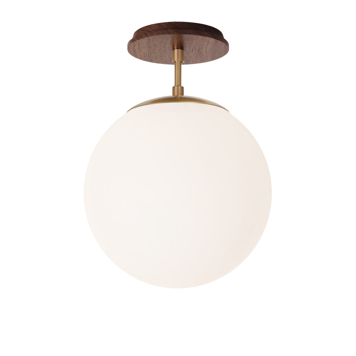 Alto Surface 10” shown in Heirloom Brass with a Walnut Wood Canopy