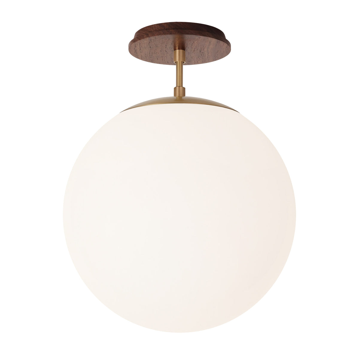 Alto Surface 12” shown in Heirloom Brass with a Walnut Wood Canopy