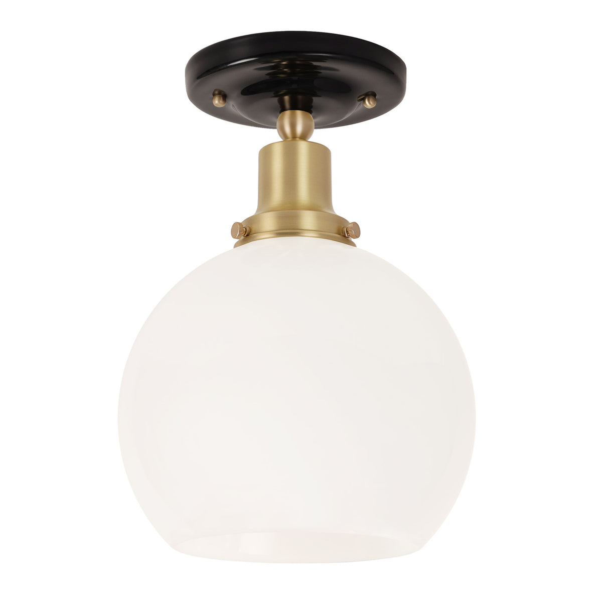 Beatrix Surface shown in Brass with a Gloss Black Ceramic Canopy