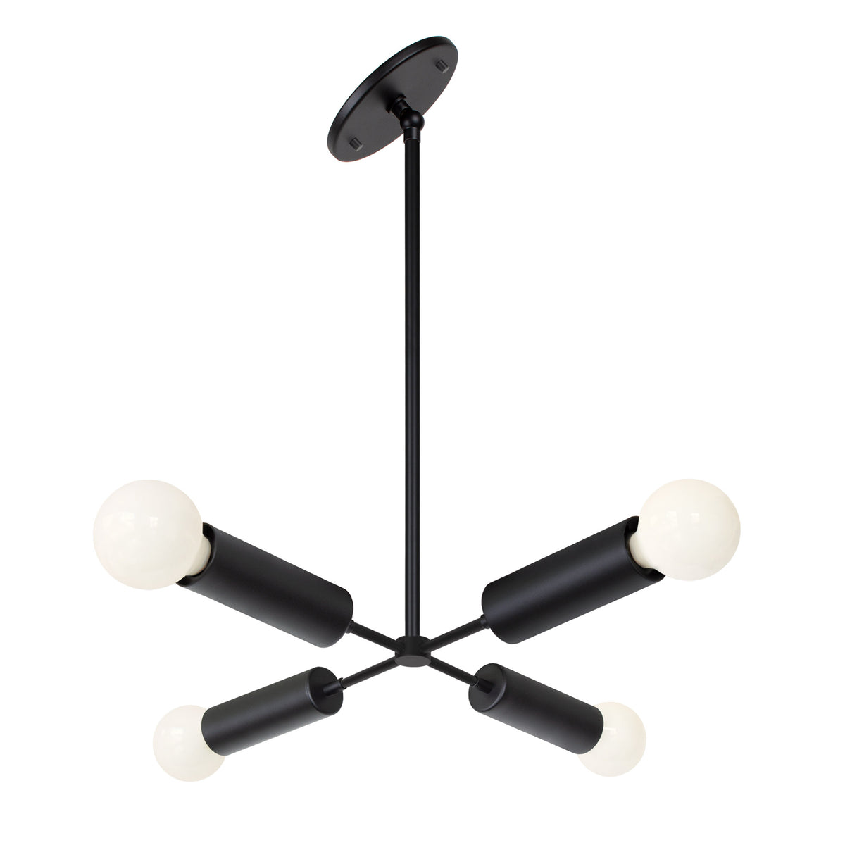 Fjord Compass for Vaulted Ceiling shown in Matte Black