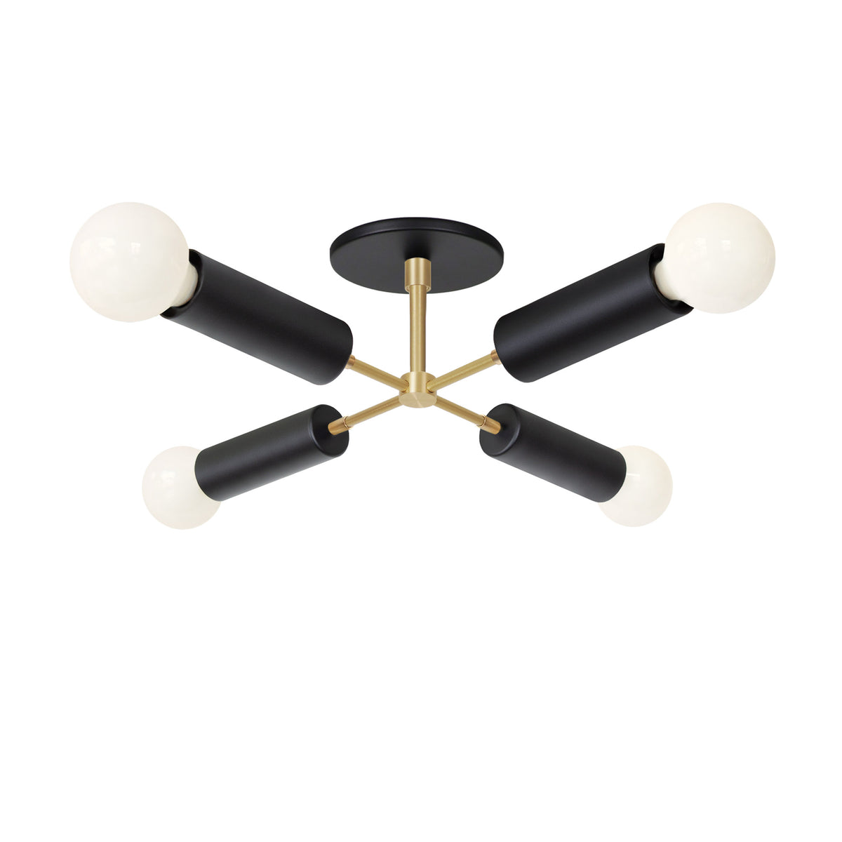 Fjord Compass Surface shown in Matte Black and Brass