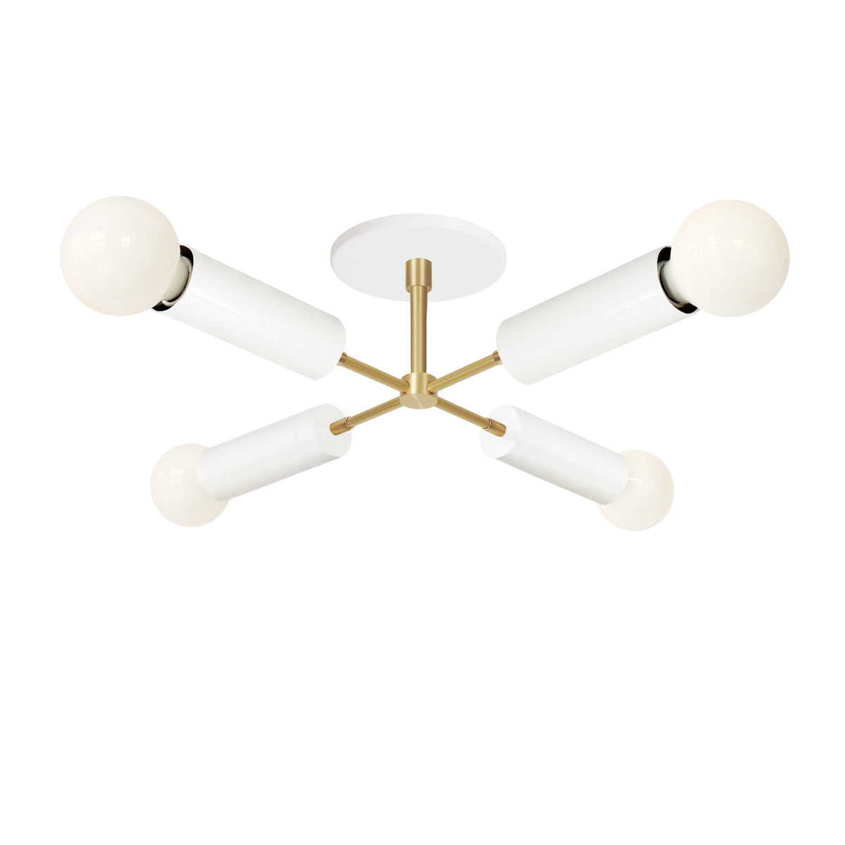 Fjord Compass Surface shown in White and Brass
