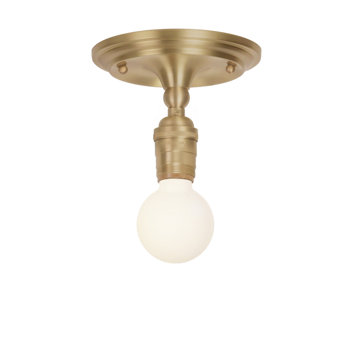 Grace Surface shown in Brass with no shade