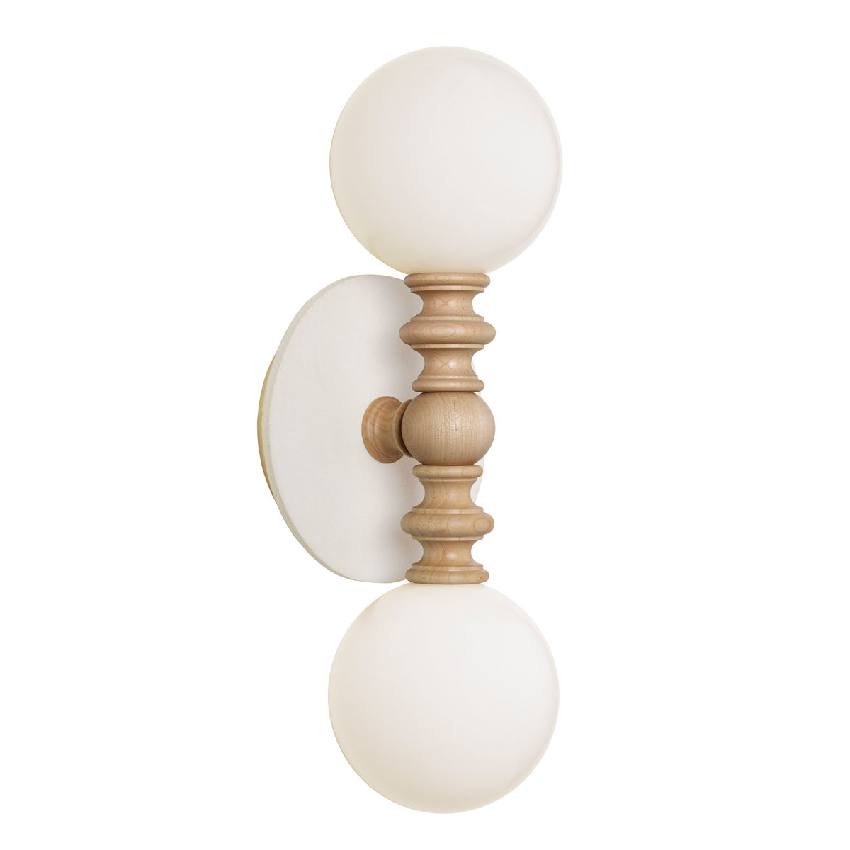 Lucy shown with Natural White Glaze ceramic canopy