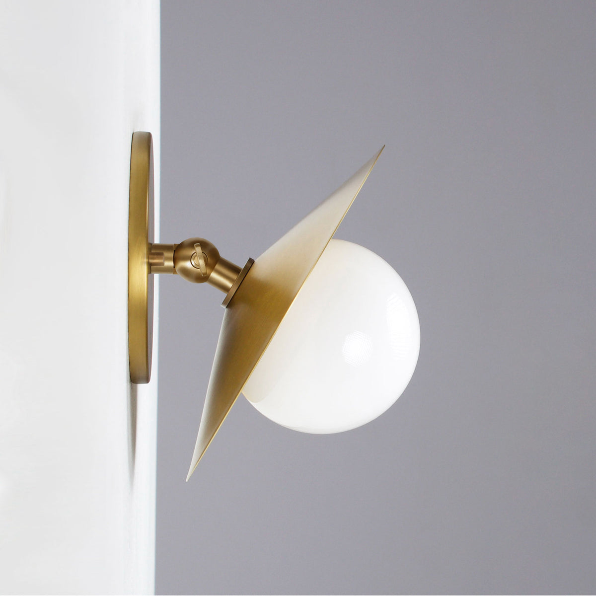 Marie Petite Flush Sconce shown in Heirloom Brass
