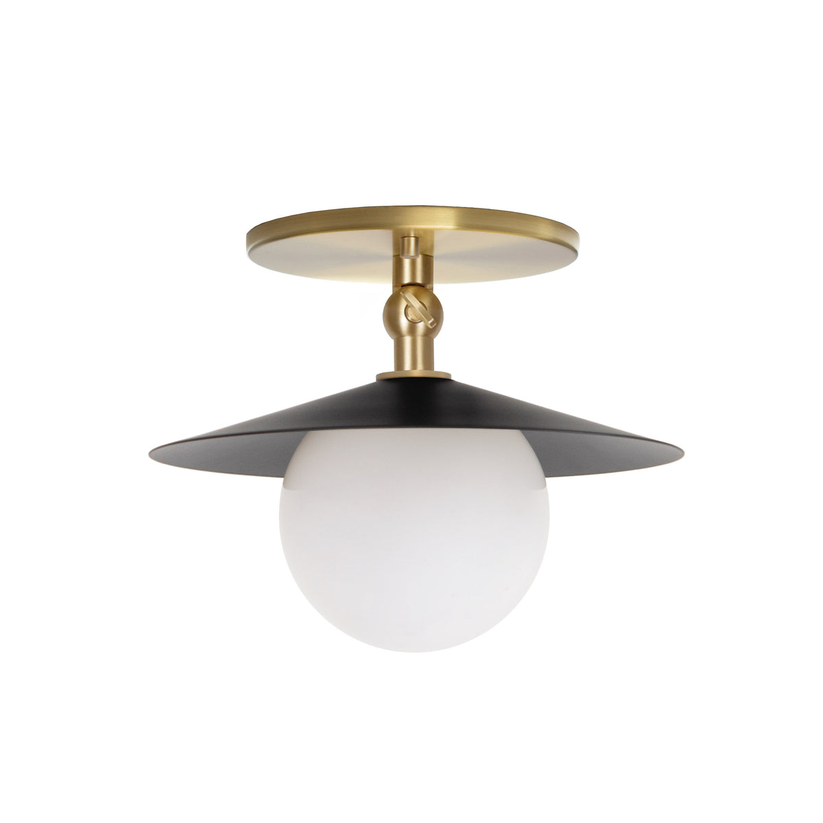 Marie Petite Surface shown in Matte Black with Brass