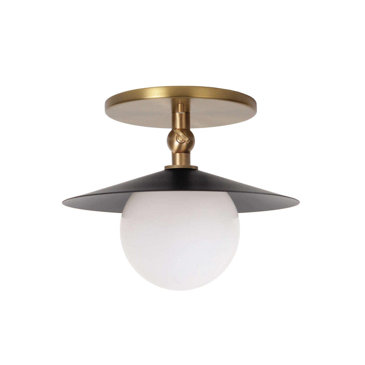 Marie Petite Surface shown in Matte Black with Heirloom Brass
