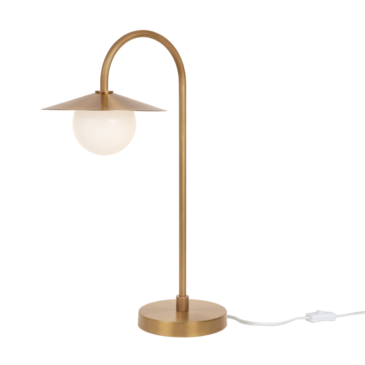 Marie Petite Table Lamp shown in Heirloom Brass