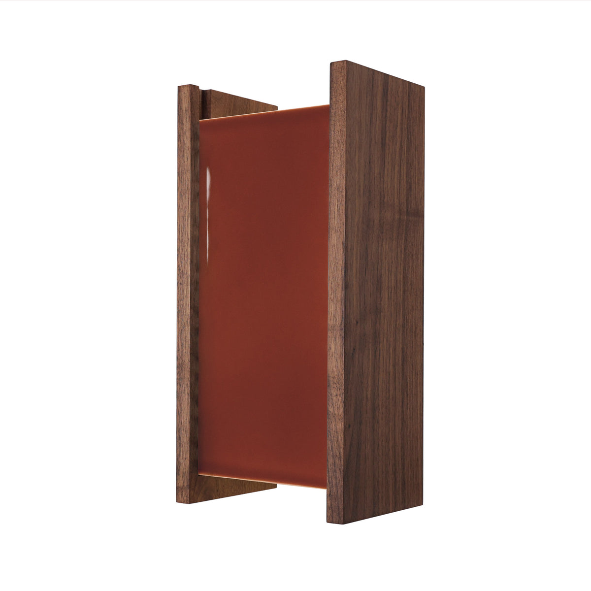 McKenzie Sconce shown in Walnut with a Cinnamon Ceramic Finish