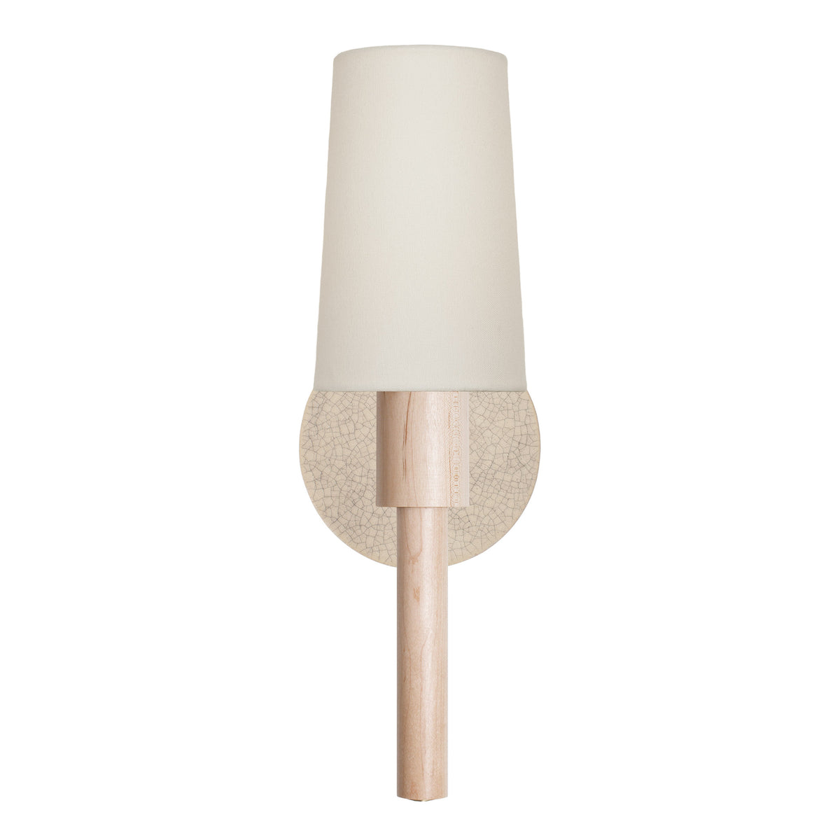 Parker Linen shown in Maple with a Gloss Crackle Glaze Ceramic