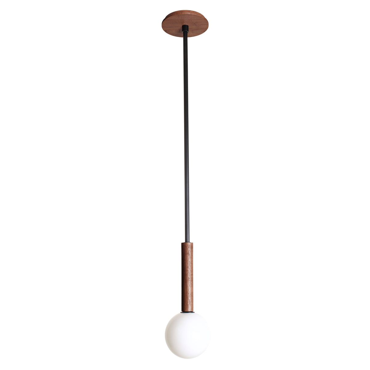 Parker Pendant shown in Walnut with Matte Black