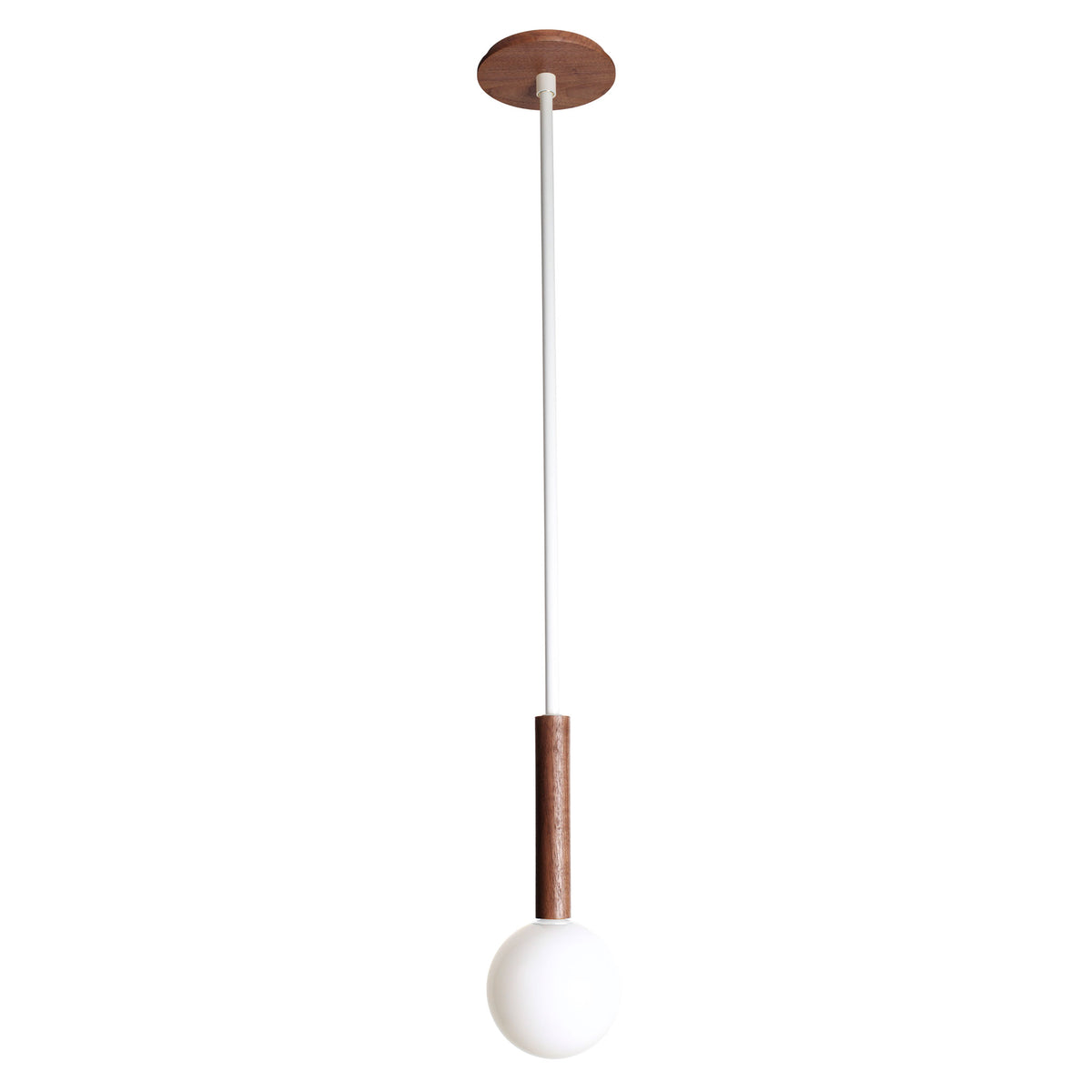 Parker Pendant shown in Walnut with White