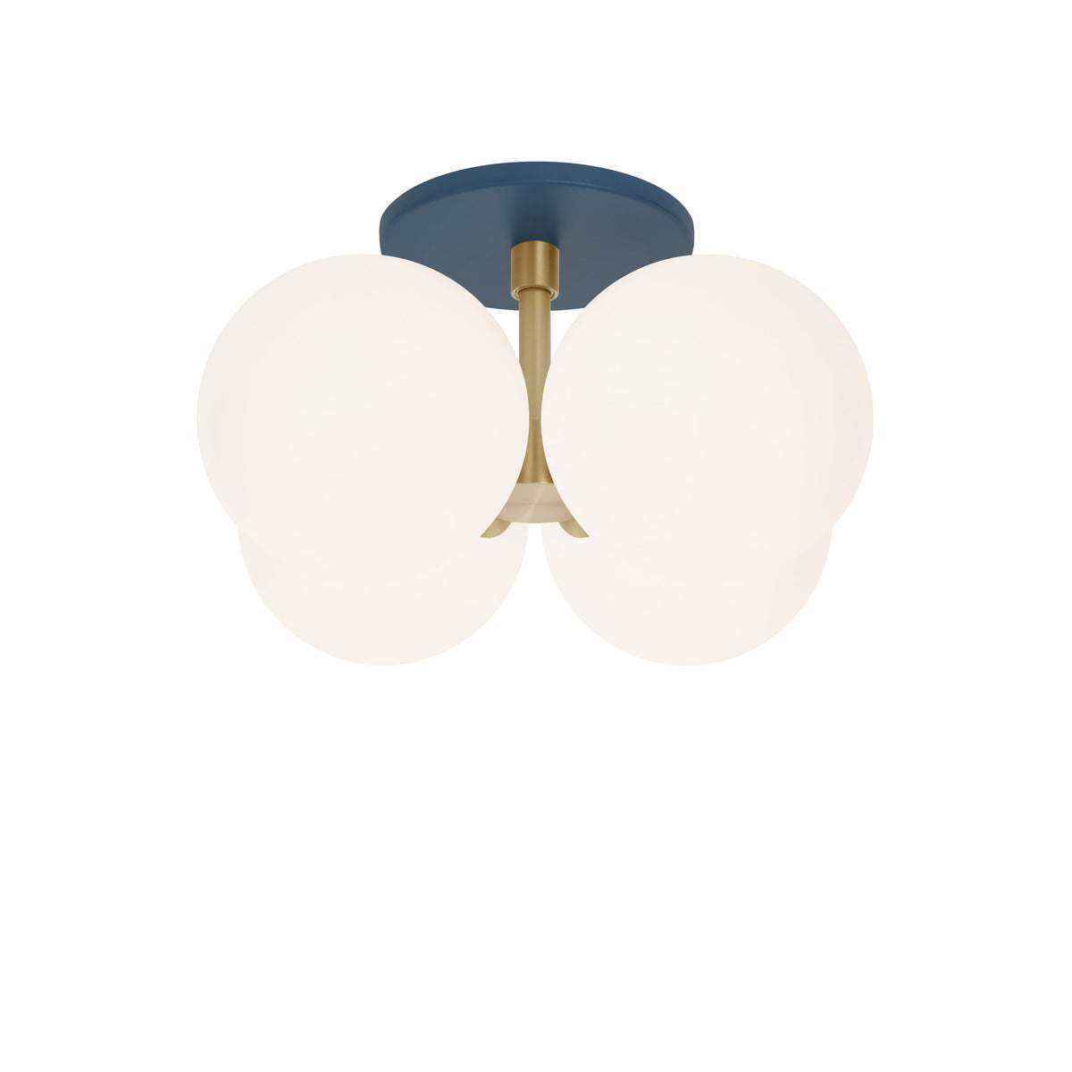 Selene Compass Surface shown in Brass with an Ocean Blue Canopy