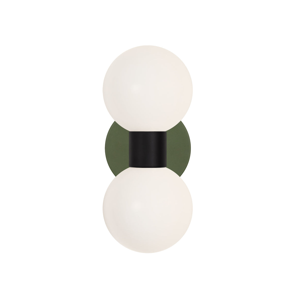 Selene Double shown in Matte Black with a Secret Garden Green Canopy