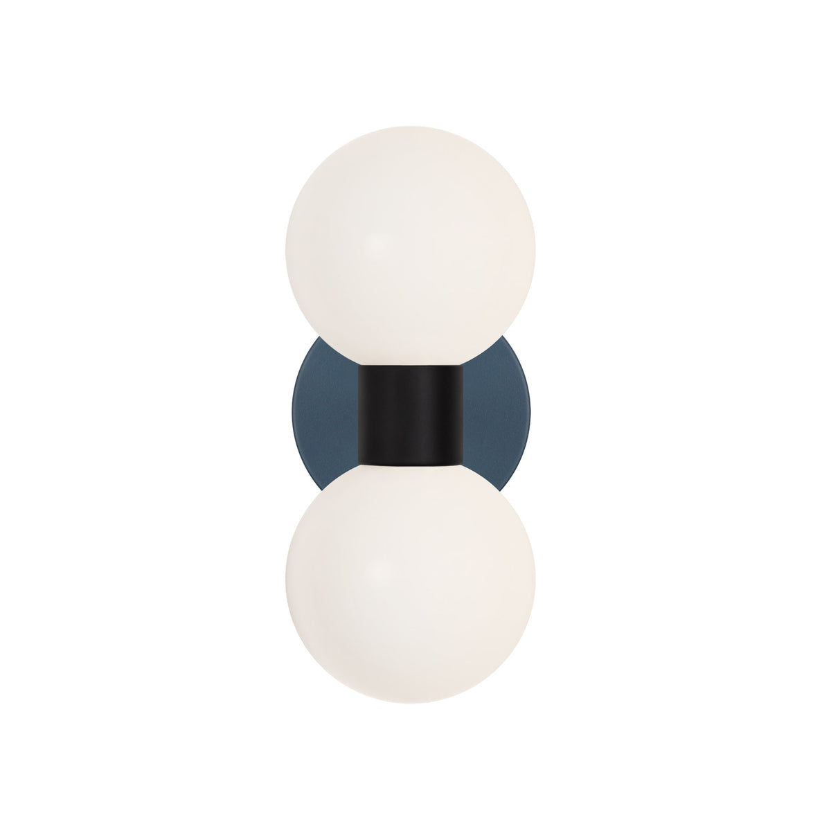 Selene Double shown in Matte Black with an Ocean Blue Canopy