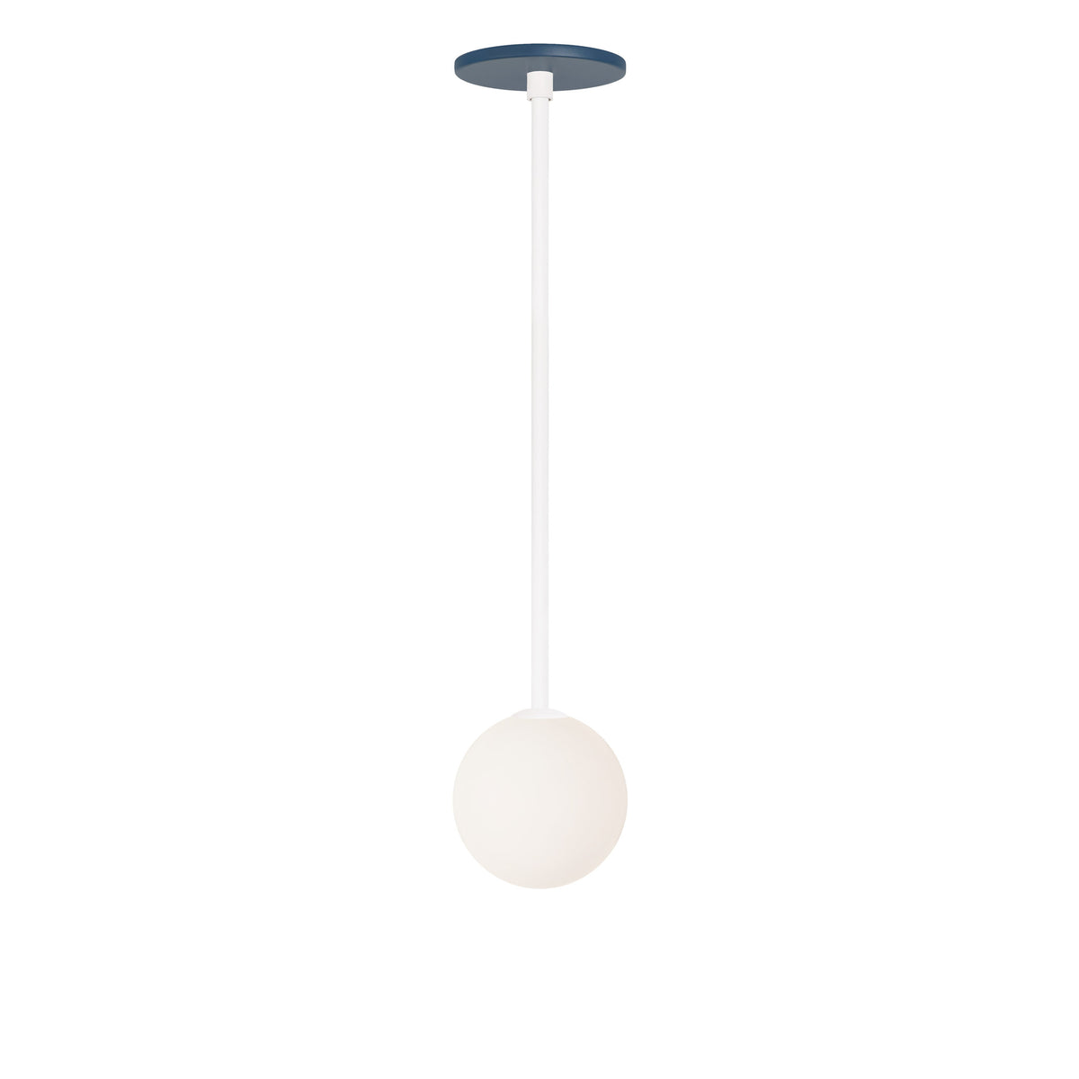 Selene Pendant shown in White with an Ocean Blue Canopy