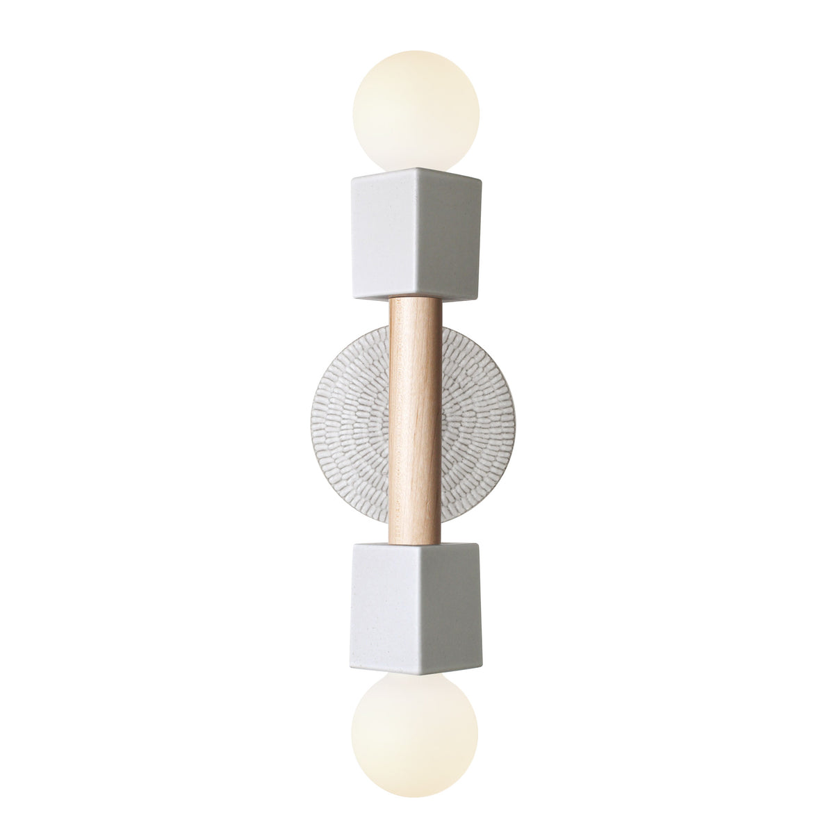 Stanton shown in Maple with a Sunflower canopy pattern in Brownstone White Ceramic