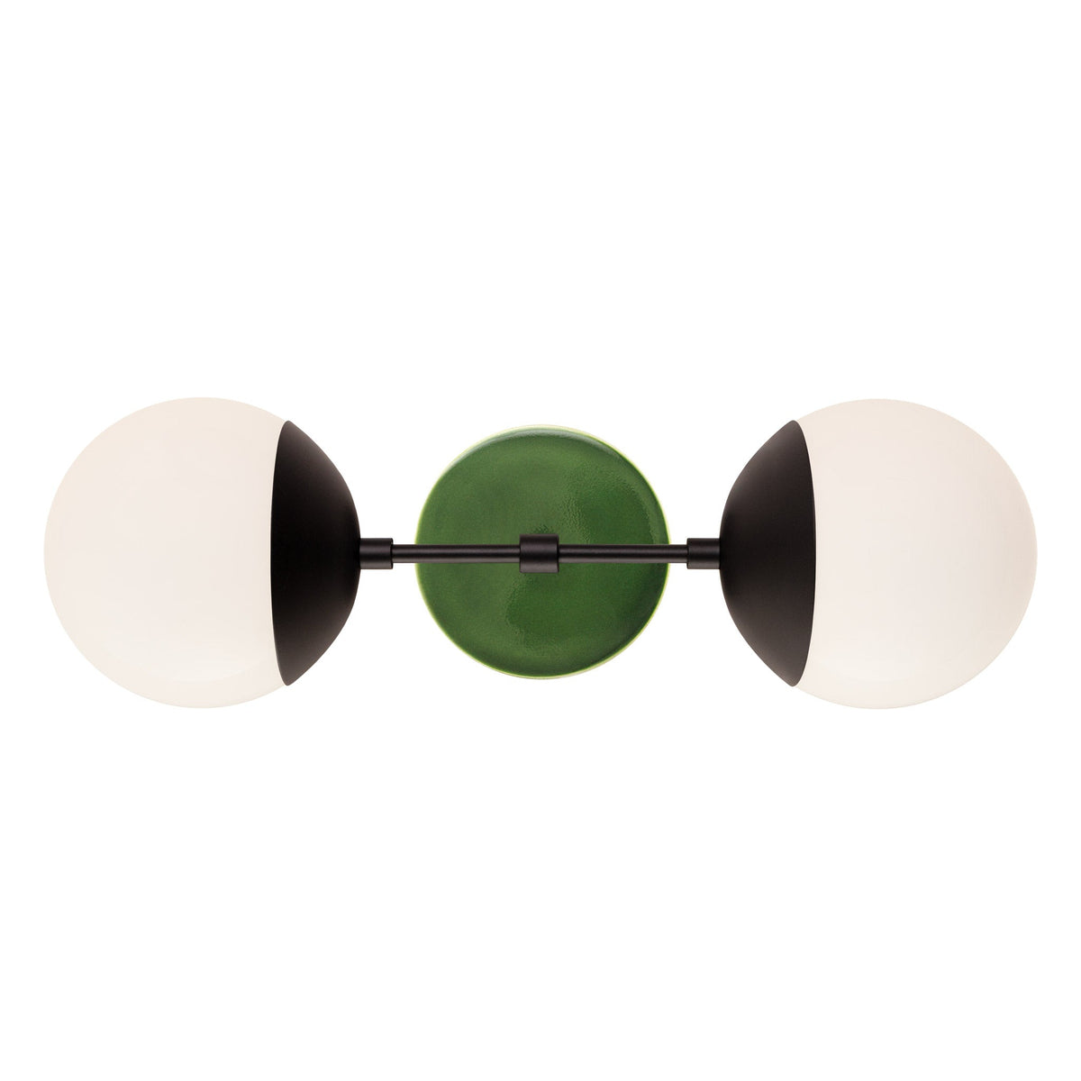 Theo shown in Matte Black with a Forest Green Swift Ceramic Canopy
