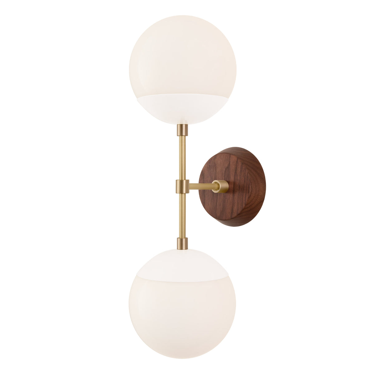 Theo shown in White with Brass and a Walnut Wood Canopy
