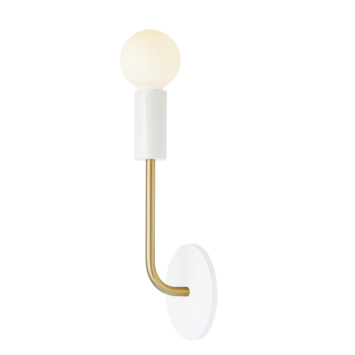Timberline Sconce shown in White and Brass