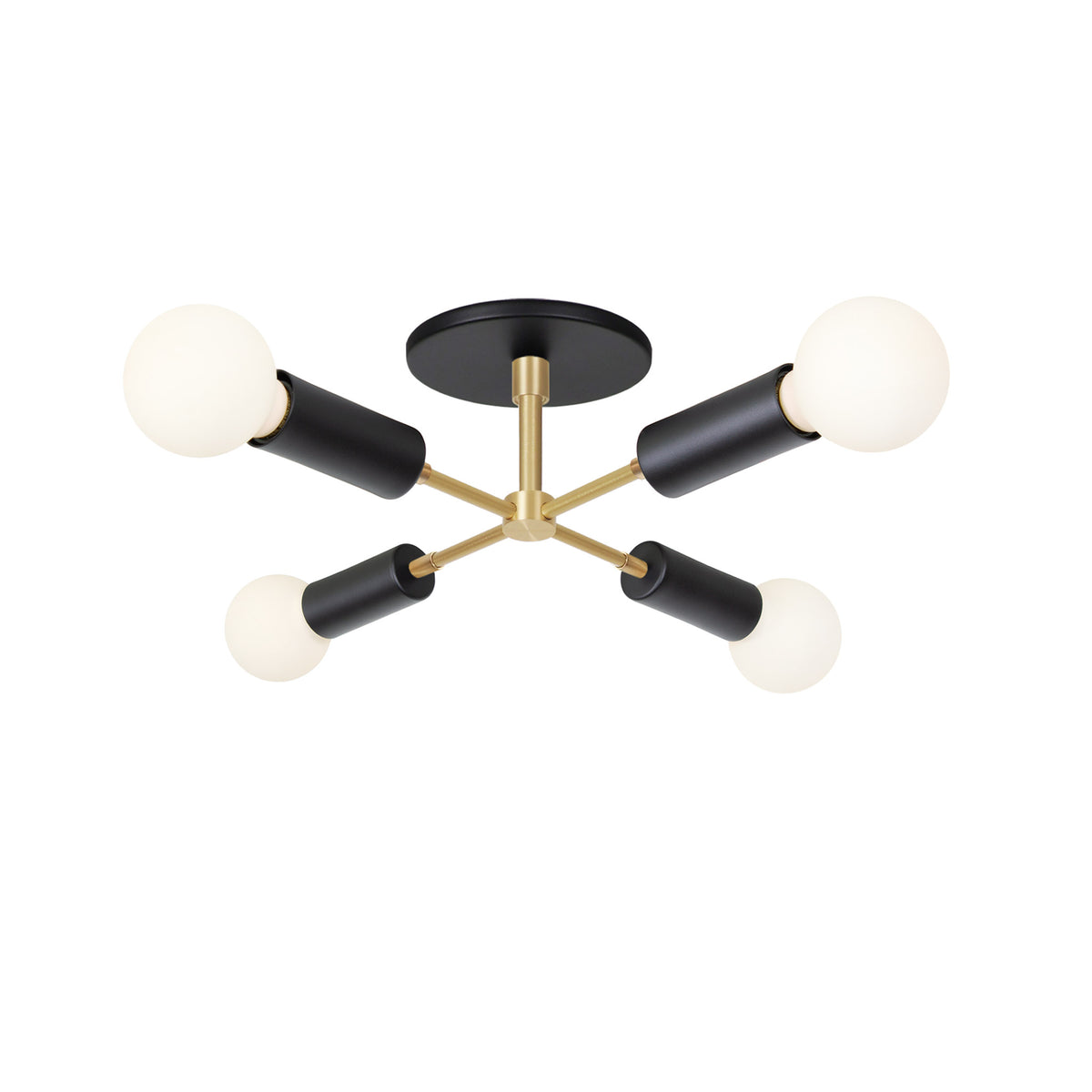 Venus Compass Surface shown in Matte Black and Brass with 14.5" diameter