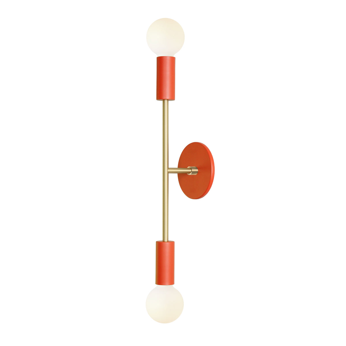 Venus Long shown in Persimmon cup and canopy finish with Brass accent finish