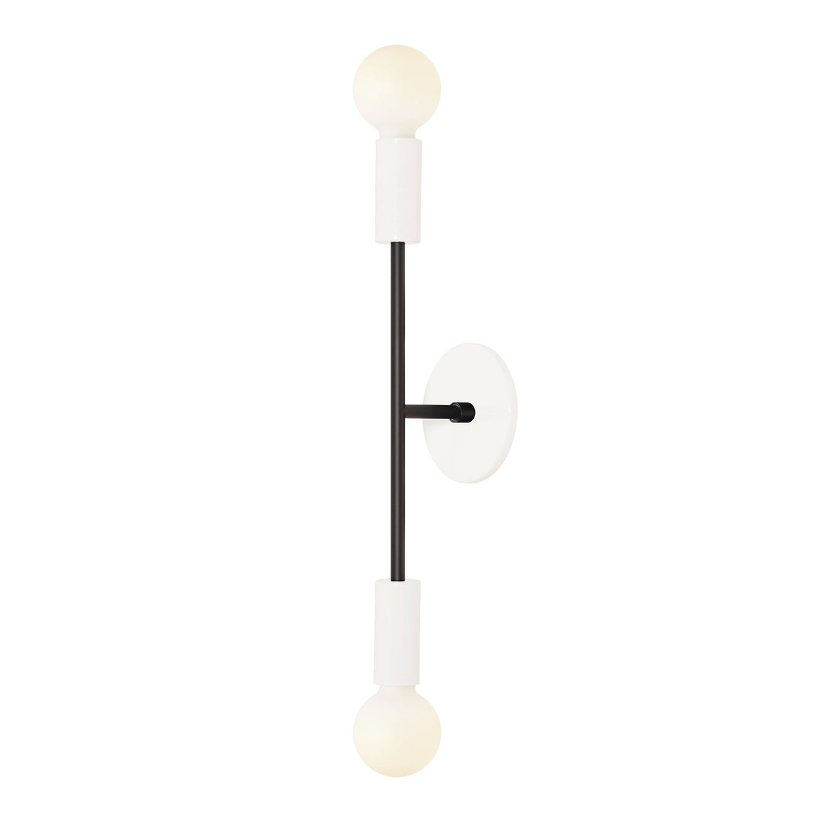 Venus Long shown in White cup and canopy finish with Matte Black accent finish