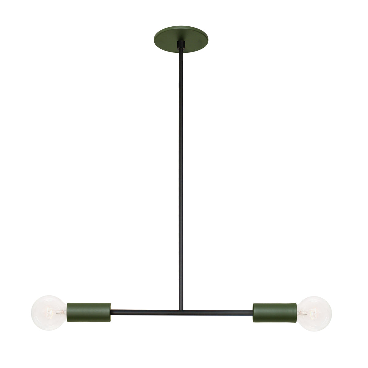 Venus Pendant shown in Secret Garden Green with Matte Black Accents