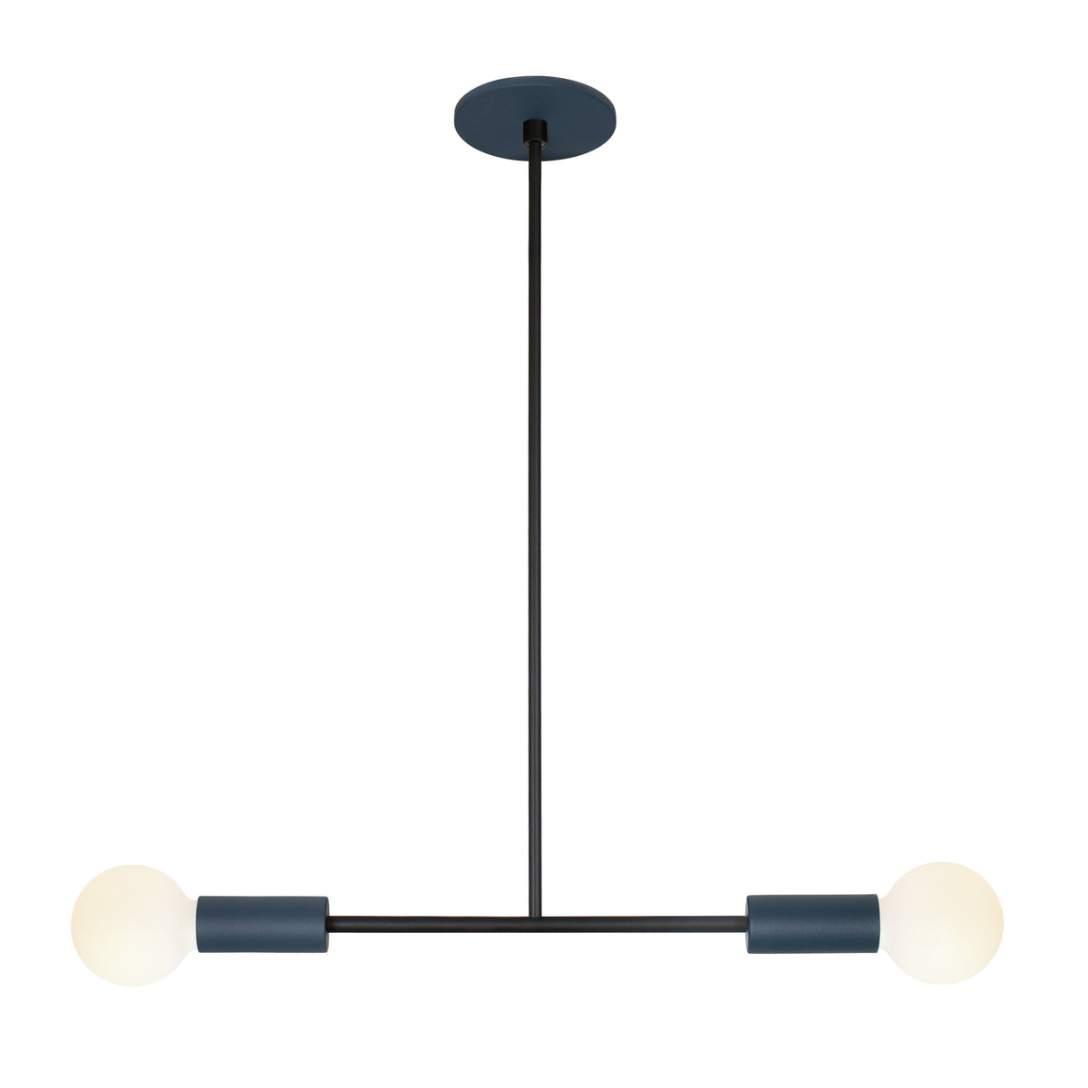 Venus Pendant shown in Ocean Blue with Matte Black Accents