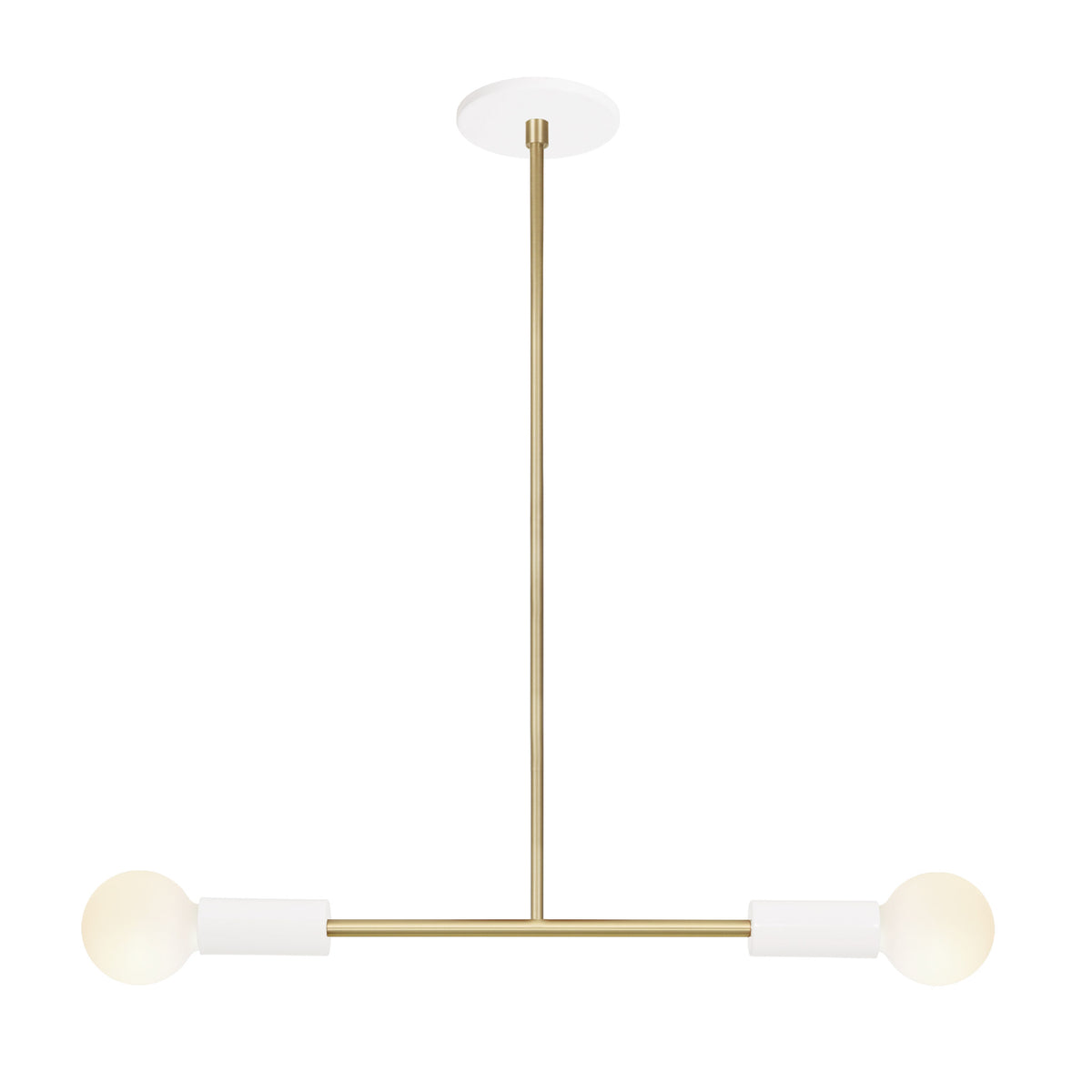 Venus Pendant shown in White with Brass Accents