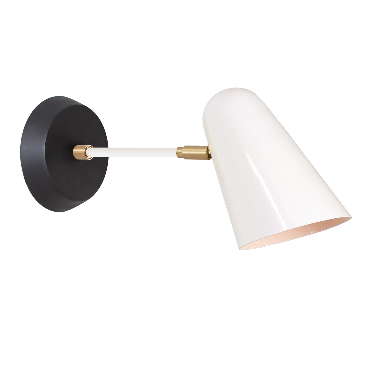 Wildwood shown in White with Brass Accents and a Black Stained Wood Canopy