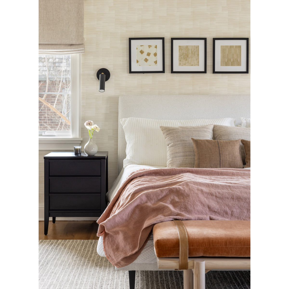 Fjord Spot in Matte Black and Brass. Architect J.P. Fishman. Photographed by Julie Leffell. Styling by Deirdre King