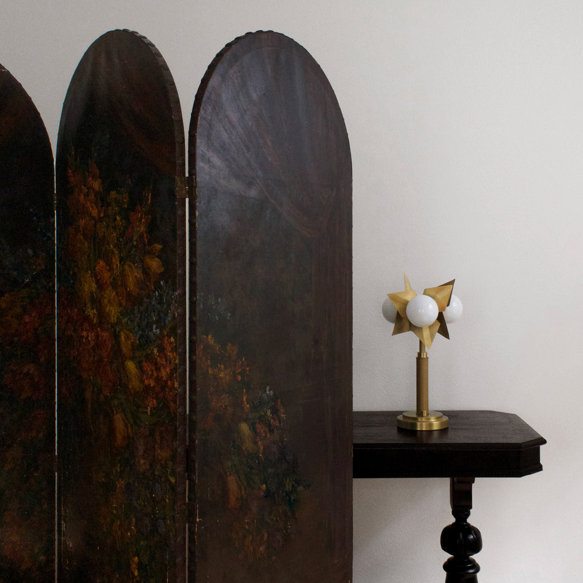 Florence Table Lamp shown in Heirloom Brass