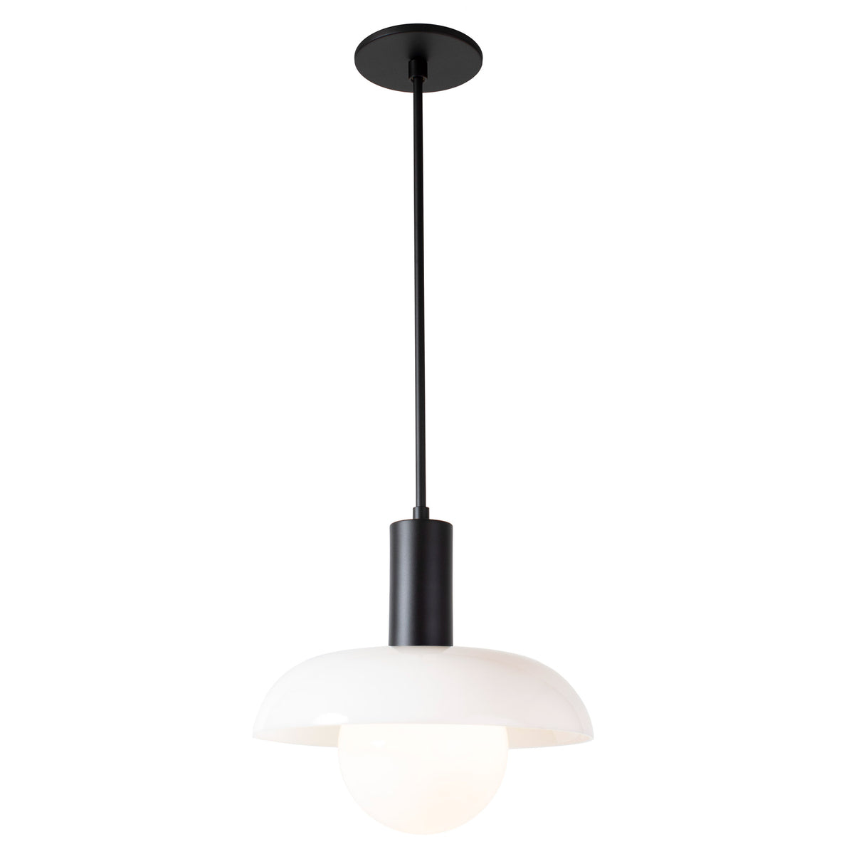 Glass Lexi Large Pendant shown in Matte Black