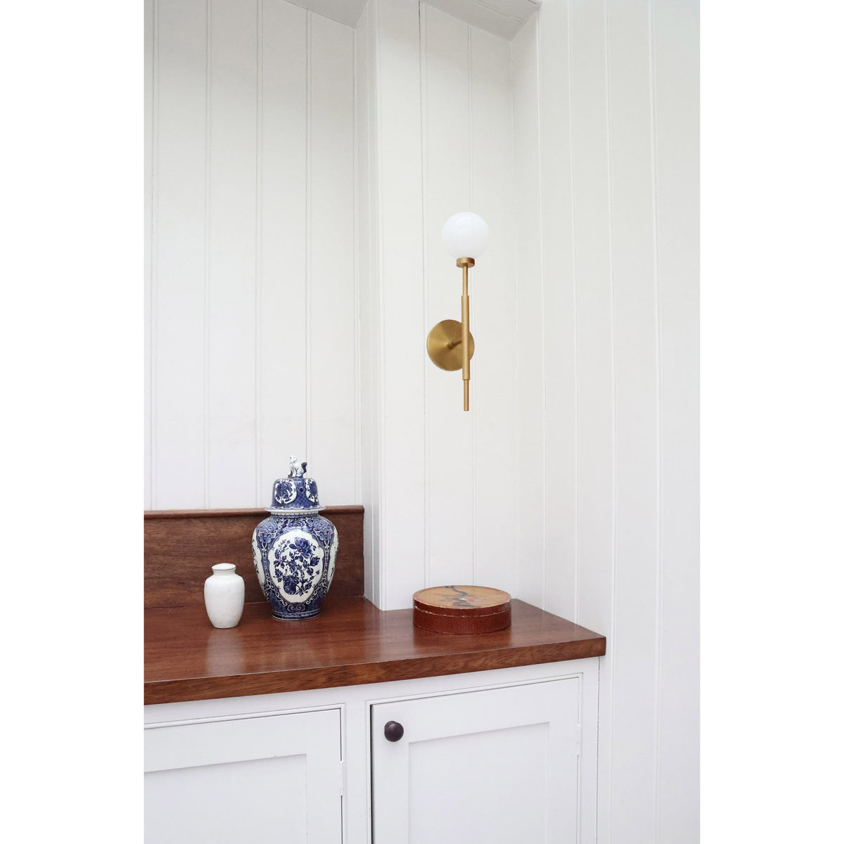 Heron Single shown in Heirloom Brass