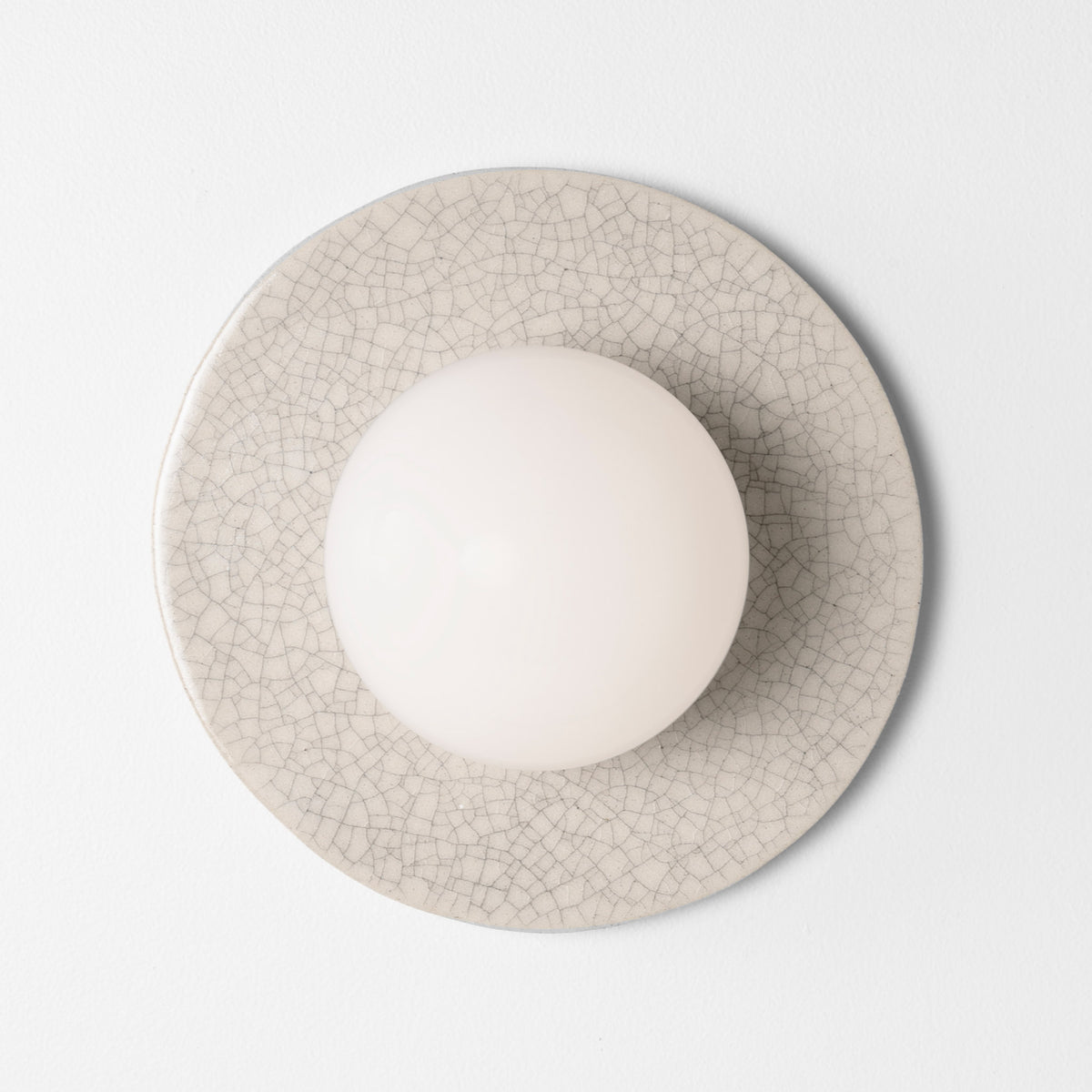 Kalpana Moon Large with Gloss Crackle Glaze