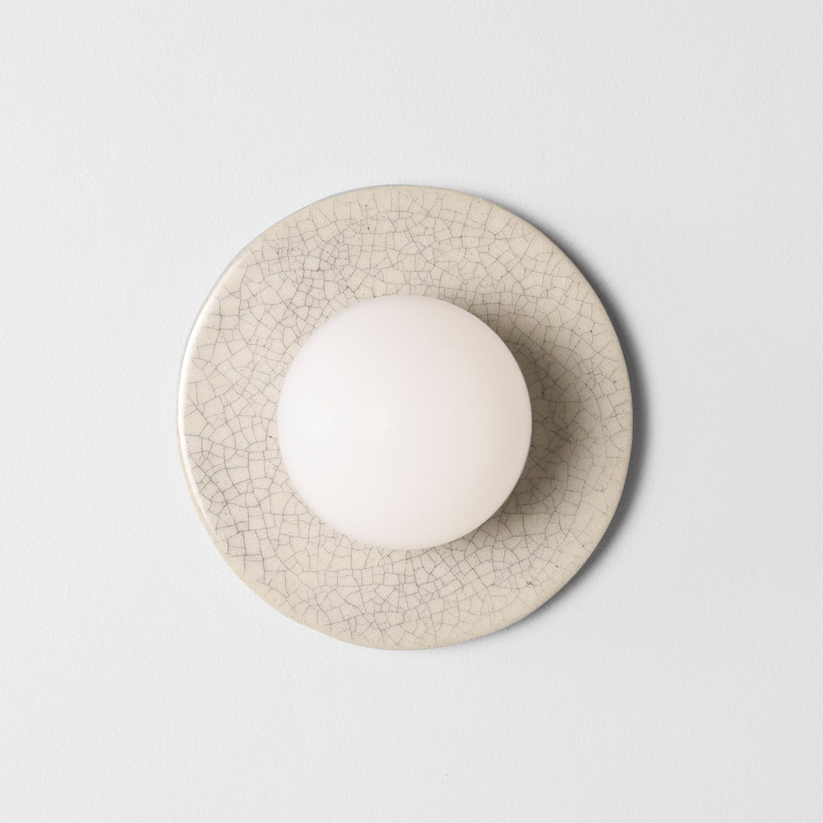 Kalpana Moon Small with Gloss Crackle Glaze