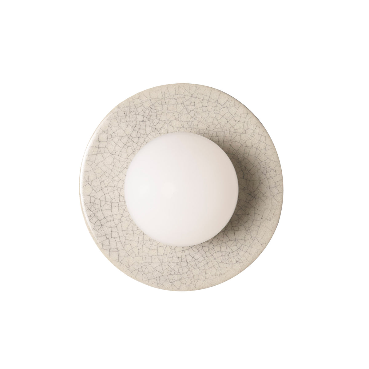 Kalpana Moon Small with Gloss Crackle Glaze